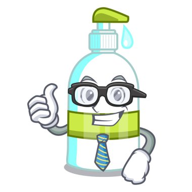 Bir çizgi film sepet vektör çizim işadamı sıvı sabun