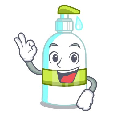 Bir çizgi film sepet vektör çizim iyi sıvı sabun