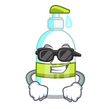 Bir çizgi film sepet vektör çizim süper cool sıvı sabun