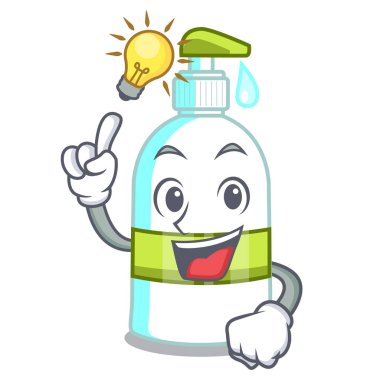 Çizgi film şekil vektör esnaf içinde bir fikir sıvı sabun var