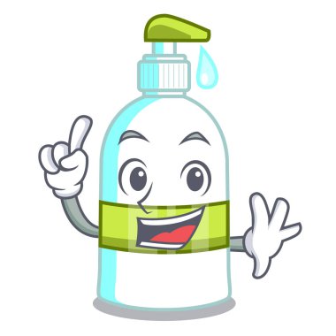 Çizgi film şekil vektör esnaf parmak sıvı sabun