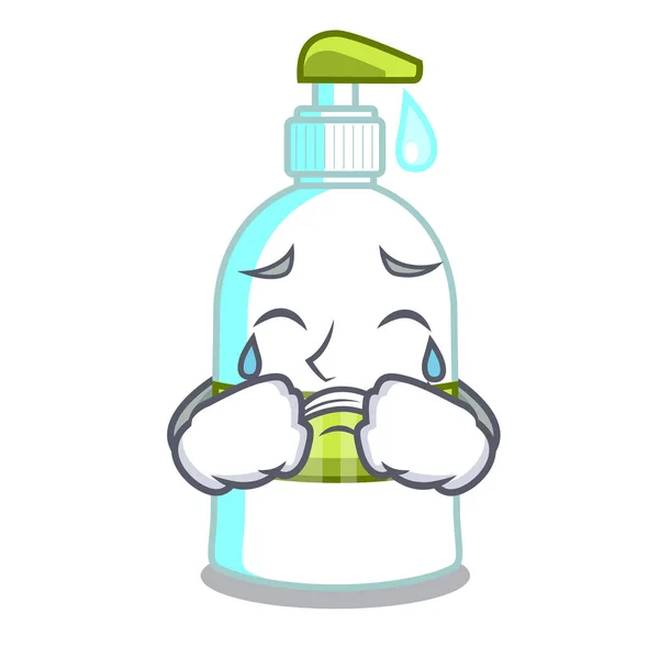 用吉祥物向量查出的哭泣的液体肥皂例证 — 图库矢量图片