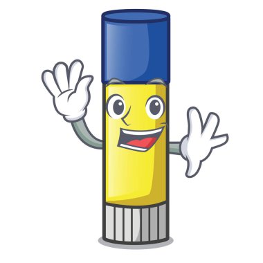 Sallama tutkal karakter tablo vektör çizim üzerinde sopa