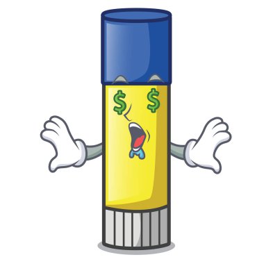 Para göz sevimli çizgi üzerinde tutkal sopa vektör çizim