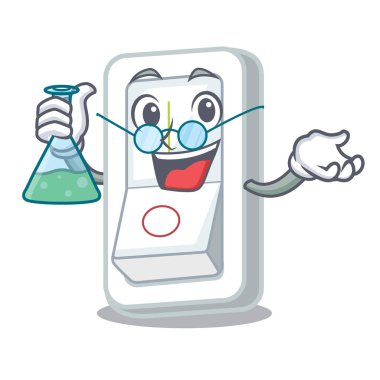 Karakter duvar vektör çizim Profesör ışık anahtarı ekler