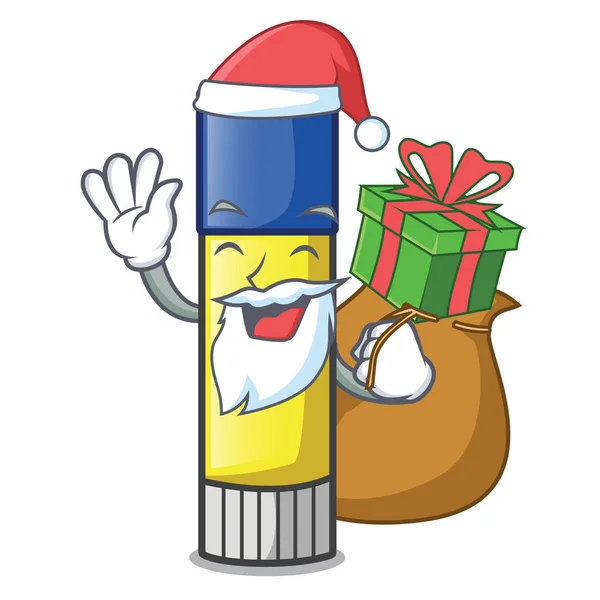 Santa Gift Cute Cartoon Glue Stick Vector Illustration — 图库矢量图片