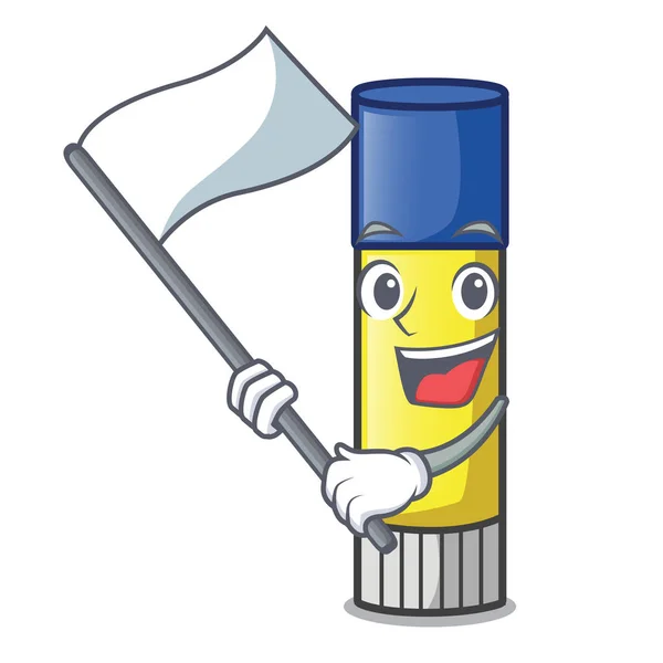 Flag Cute Cartoon Glue Stick Vector Illustration — Διανυσματικό Αρχείο