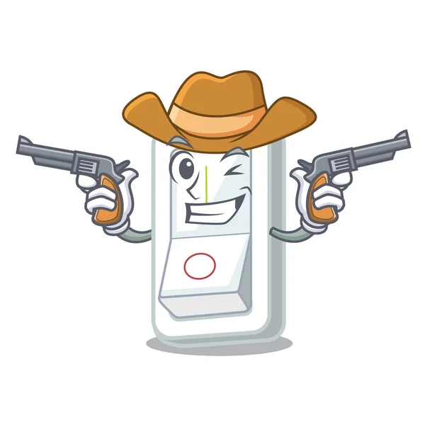 Cowboy Fény Kapcsoló Rajzfilm Alakú Vektor Illusztráció — Stock Vector