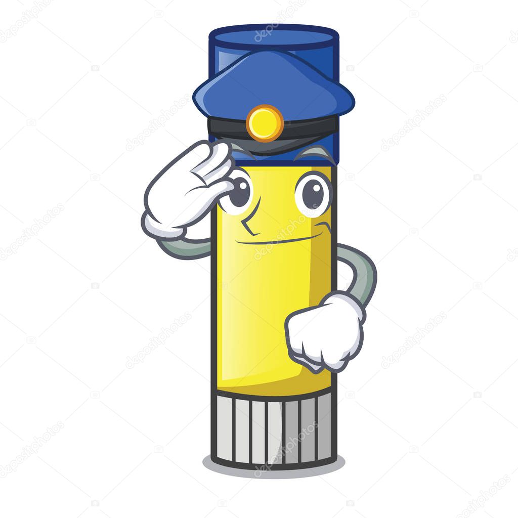 Police glue stick in the cartoon shape vector illustration