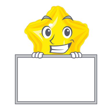 Yönetim Kurulu yıldız balon ile sırıtarak uçakla maskot gökyüzü vektör çizim yapıldı.