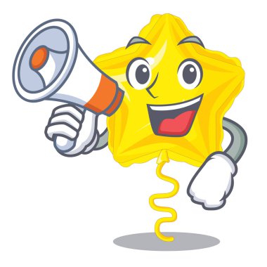 Megafon yıldız balonu ile gökyüzü maskotu çizimi yapıldı.