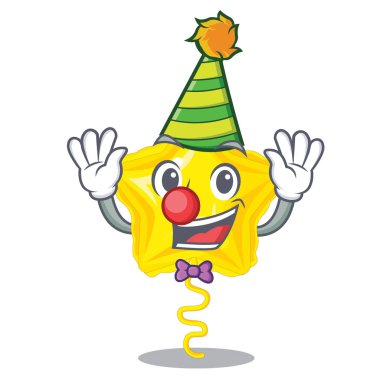 Ahşap çizgi film tablo vektör çizim palyaço yıldız balon