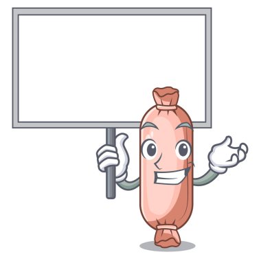 Komik karikatür şekli vektör çizim üzerinde kurulu bolster getirmek