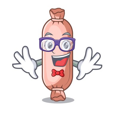 Geek bolster isolasi üzerinde bir karakter vektör çizim