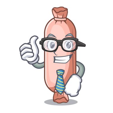 Businessman bolster isolasi on the a character vector illustration