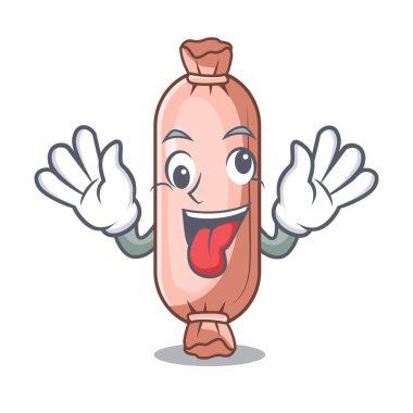 Yukarıda deli yastık maskot yatakta illüstrasyon vektör