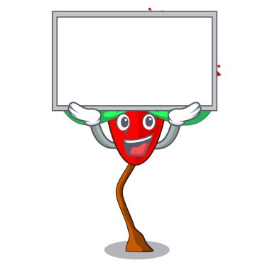 Tahtayı mahs çiçeklerin karakter vektör çizim