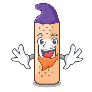 Elf yapıştırma alçı çizgi film şekil vektör çizim üzerinde