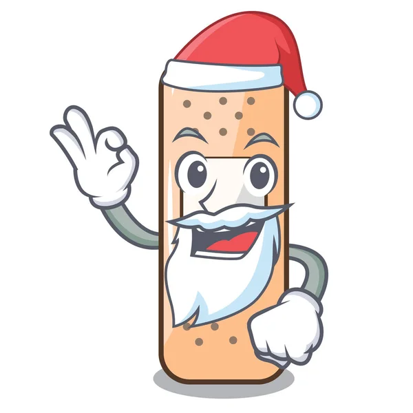 Santa Pegando Yeso Aislado Con Ilustración Vectores Dibujos Animados — Vector de stock