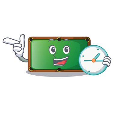 Saati ile karakter vektör çizim ile edinilebilir izolasyonlu bilardo masası