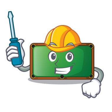 Ahşap karikatür vektör illüstrasyon otomotiv şekli bilardo masası