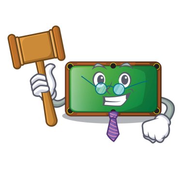 Ahşap karikatür vektör illüstrasyon hakim şekli bilardo masası