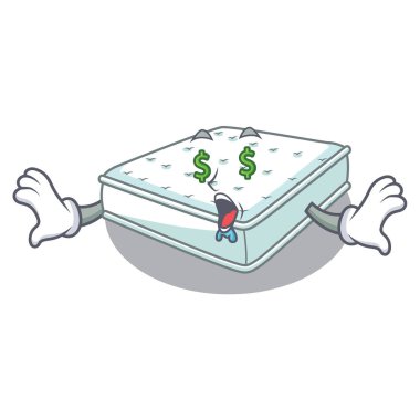 Para göz yatak üzerinde şekil vektör çizim karikatür