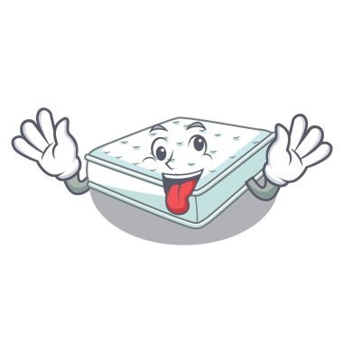 Çılgın yatak üzerinde şekil vektör çizim karikatür