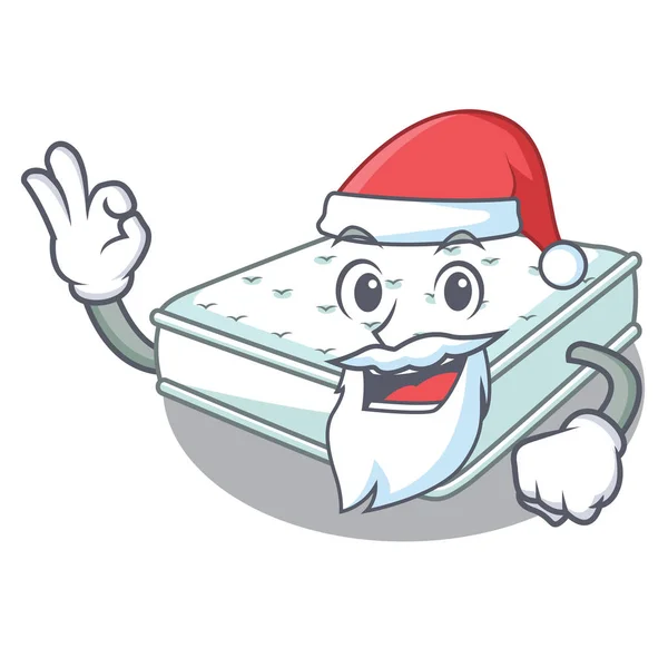 Santa Mattress Cartoon Shape Vector Illustration — Stock Vector