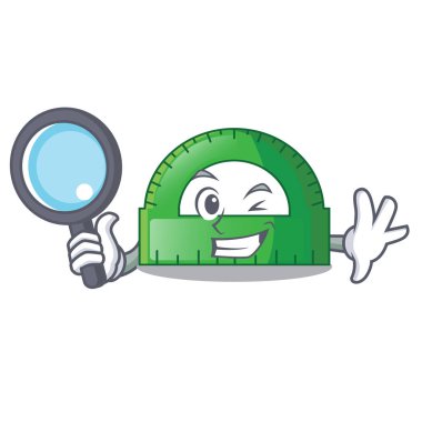 Dedektif iletki bir karikatür çanta vektör esnaf