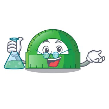 Profesör iletki bir karikatür çanta vektör esnaf