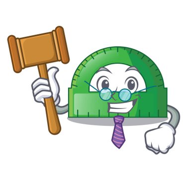 Yargıç iletki izole karikatür vec tor illüstrasyon