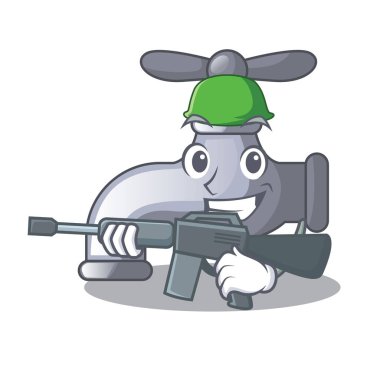 Ordu su dokunun maskot vektör çizim şeklinde