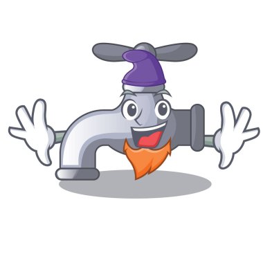 Elf su dokunun maskot vektör çizim şeklinde