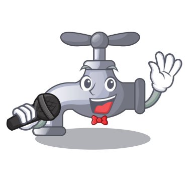 Karakter vektör illüstrasyon izole şarkı su dokunun