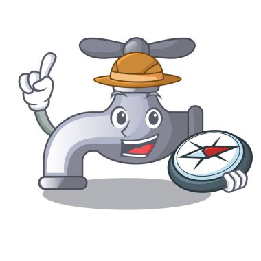 Karakter vektör illüstrasyon izole explorer su dokunun