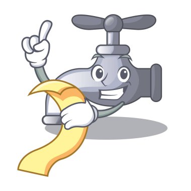 Karakter vektör illüstrasyon izole menü musluk suyu ile