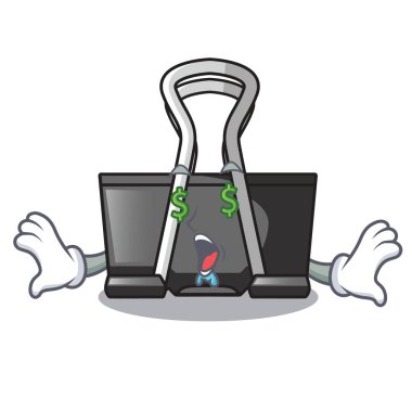 Belgeler üzerinde yüklü için para göz bağlayıcı klibi illüstrasyon vektör