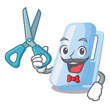 Zımbalar, berber bir çizgi film şekil vektör çizim