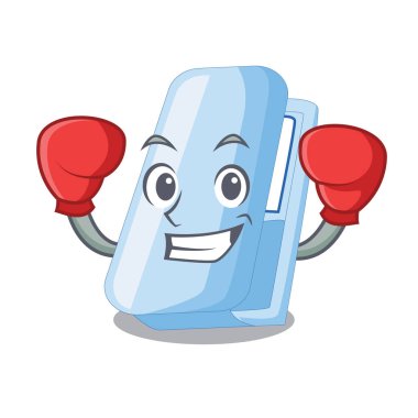 Boks zımbalar bir çizgi film şekil vektör çizim