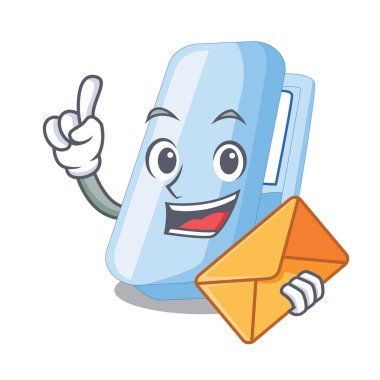 Zarf stapplers ile bir karakter kutusu vektör çizim