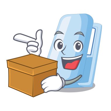 Kutusu stapplers ile bir karakter kutusu vektör çizim