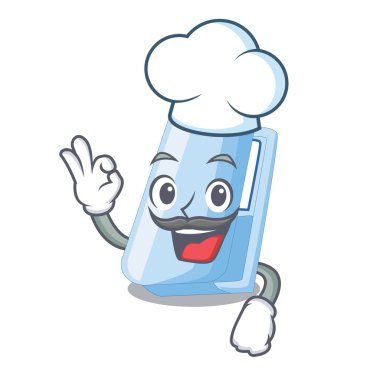 Şef stapplers içinde bir karakter kutusu vektör çizim