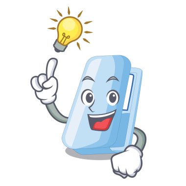 Bir fikir zımba var bir karikatür cüzdan vektör çizim