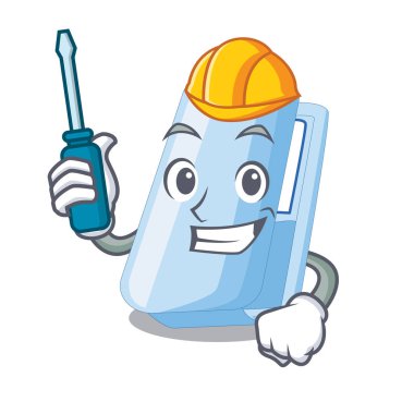 Otomotiv zımba bir karikatür cüzdan vektör çizim