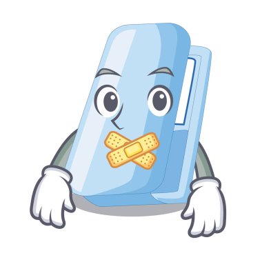 Sessiz zımba bir karikatür cüzdan vektör çizim