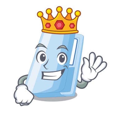 Kral zımba bir karikatür cüzdan vektör çizim