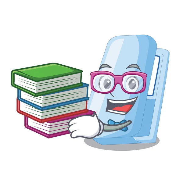 Student Book Stapler Cartoon Wallet Vector Illustration — Stock Vector