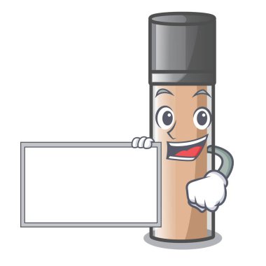 İle izole karakter vektör çizim üzerinde kurulu makyaj Vakfı ile