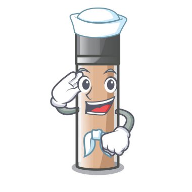 Denizci makyaj Vakfı ile karakter vektör çizim üzerinde izole